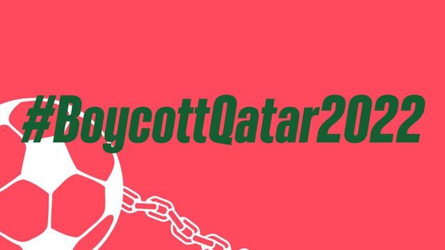 Grafik mit dem Hashtag Boycott Qatar 2022